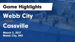 Webb City  vs Cassville  Game Highlights - March 2, 2017