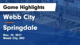 Webb City  vs Springdale  Game Highlights - Nov. 22, 2017