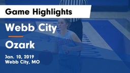 Webb City  vs Ozark  Game Highlights - Jan. 10, 2019