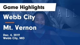 Webb City  vs Mt. Vernon  Game Highlights - Dec. 4, 2019