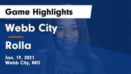 Webb City  vs Rolla  Game Highlights - Jan. 19, 2021