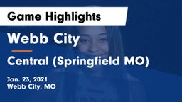Webb City  vs Central  (Springfield MO) Game Highlights - Jan. 23, 2021