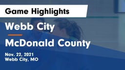 Webb City  vs McDonald County  Game Highlights - Nov. 22, 2021