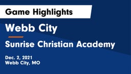 Webb City  vs Sunrise Christian Academy Game Highlights - Dec. 2, 2021