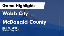 Webb City  vs McDonald County  Game Highlights - Dec. 15, 2021