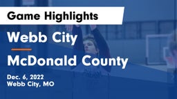 Webb City  vs McDonald County  Game Highlights - Dec. 6, 2022