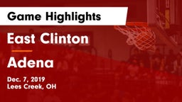 East Clinton  vs Adena  Game Highlights - Dec. 7, 2019