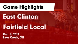 East Clinton  vs Fairfield Local   Game Highlights - Dec. 4, 2019