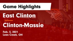 East Clinton  vs Clinton-Massie  Game Highlights - Feb. 3, 2021
