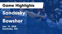 Sandusky  vs Bowsher  Game Highlights - Jan. 13, 2020