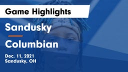 Sandusky  vs Columbian  Game Highlights - Dec. 11, 2021