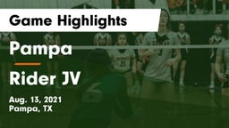 Pampa  vs Rider JV Game Highlights - Aug. 13, 2021