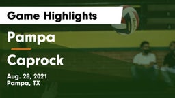 Pampa  vs Caprock Game Highlights - Aug. 28, 2021