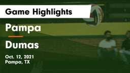 Pampa  vs Dumas  Game Highlights - Oct. 12, 2021