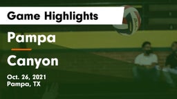 Pampa  vs Canyon  Game Highlights - Oct. 26, 2021