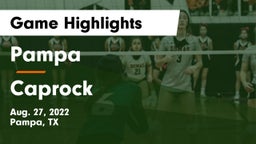 Pampa  vs Caprock  Game Highlights - Aug. 27, 2022