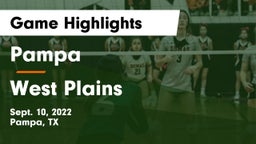 Pampa  vs West Plains Game Highlights - Sept. 10, 2022