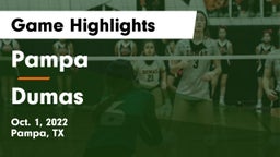 Pampa  vs Dumas  Game Highlights - Oct. 1, 2022