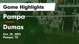 Pampa  vs Dumas  Game Highlights - Oct. 25, 2022