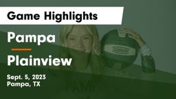 Pampa  vs Plainview  Game Highlights - Sept. 5, 2023