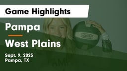 Pampa  vs West Plains  Game Highlights - Sept. 9, 2023