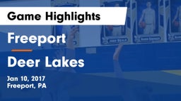 Freeport  vs Deer Lakes  Game Highlights - Jan 10, 2017