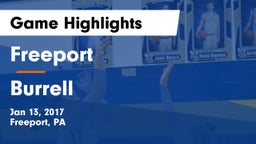 Freeport  vs Burrell  Game Highlights - Jan 13, 2017