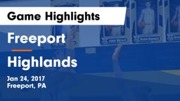 Freeport  vs Highlands  Game Highlights - Jan 24, 2017