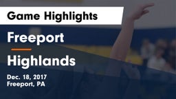 Freeport  vs Highlands  Game Highlights - Dec. 18, 2017
