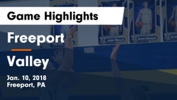 Freeport  vs Valley  Game Highlights - Jan. 10, 2018