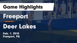 Freeport  vs Deer Lakes  Game Highlights - Feb. 1, 2018