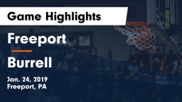 Freeport  vs Burrell  Game Highlights - Jan. 24, 2019
