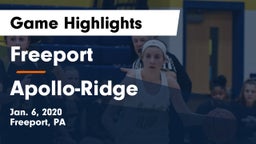 Freeport  vs Apollo-Ridge  Game Highlights - Jan. 6, 2020