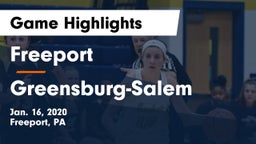 Freeport  vs Greensburg-Salem  Game Highlights - Jan. 16, 2020