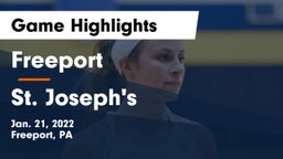 Freeport  vs St. Joseph's  Game Highlights - Jan. 21, 2022