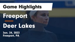 Freeport  vs Deer Lakes  Game Highlights - Jan. 24, 2022