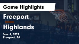 Freeport  vs Highlands  Game Highlights - Jan. 4, 2024