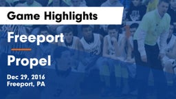 Freeport  vs Propel Game Highlights - Dec 29, 2016