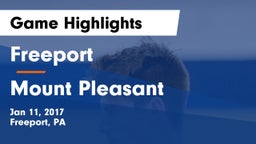 Freeport  vs Mount Pleasant  Game Highlights - Jan 11, 2017