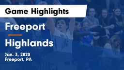 Freeport  vs Highlands  Game Highlights - Jan. 3, 2020