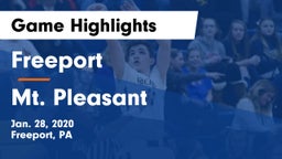 Freeport  vs Mt. Pleasant  Game Highlights - Jan. 28, 2020