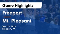 Freeport  vs Mt. Pleasant  Game Highlights - Jan. 29, 2019