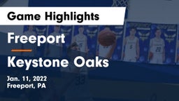 Freeport  vs Keystone Oaks  Game Highlights - Jan. 11, 2022
