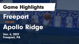 Freeport  vs Apollo Ridge Game Highlights - Jan. 6, 2022