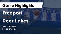 Freeport  vs Deer Lakes  Game Highlights - Jan. 25, 2022