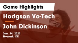 Hodgson Vo-Tech  vs John Dickinson  Game Highlights - Jan. 24, 2022