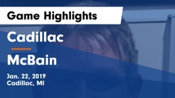 Cadillac  vs McBain  Game Highlights - Jan. 22, 2019