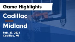 Cadillac  vs Midland  Game Highlights - Feb. 27, 2021