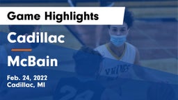 Cadillac  vs McBain  Game Highlights - Feb. 24, 2022