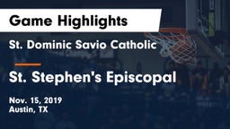 St. Dominic Savio Catholic  vs St. Stephen's Episcopal  Game Highlights - Nov. 15, 2019